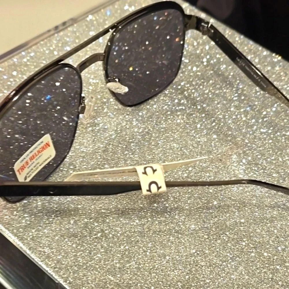 True Religion 60 MM‎ Aviator Sunglasses
